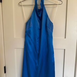 Twik Vibrant Blue Backless Dress